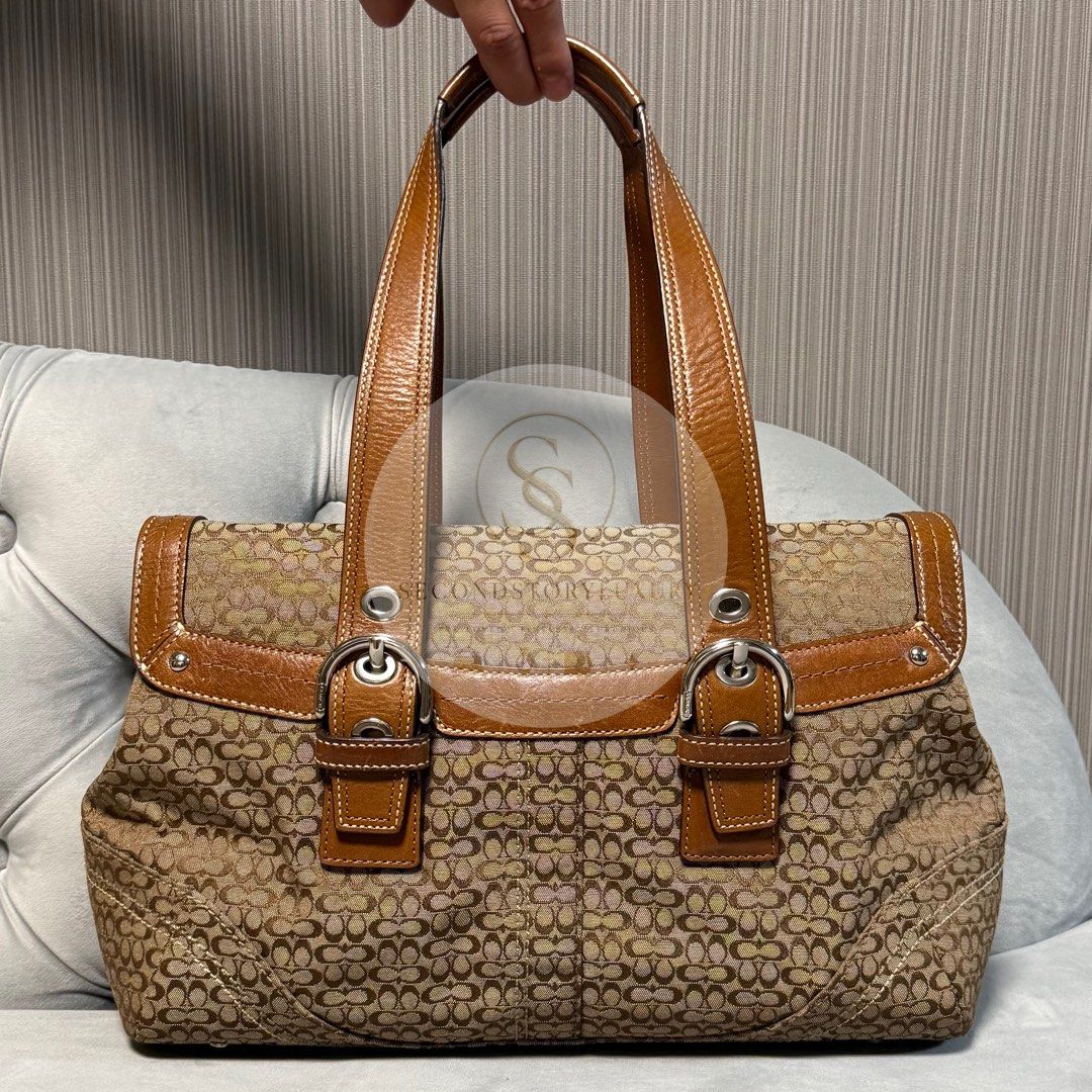 Coach Jacquard Flap Satchel (Category: Luxury Bags & Wallets) located in Amadeo. Submitted by secondstoryluxury (Listing ID 1462299049, Image 2). Description: Cross posting @JPNGoodies.Ph.