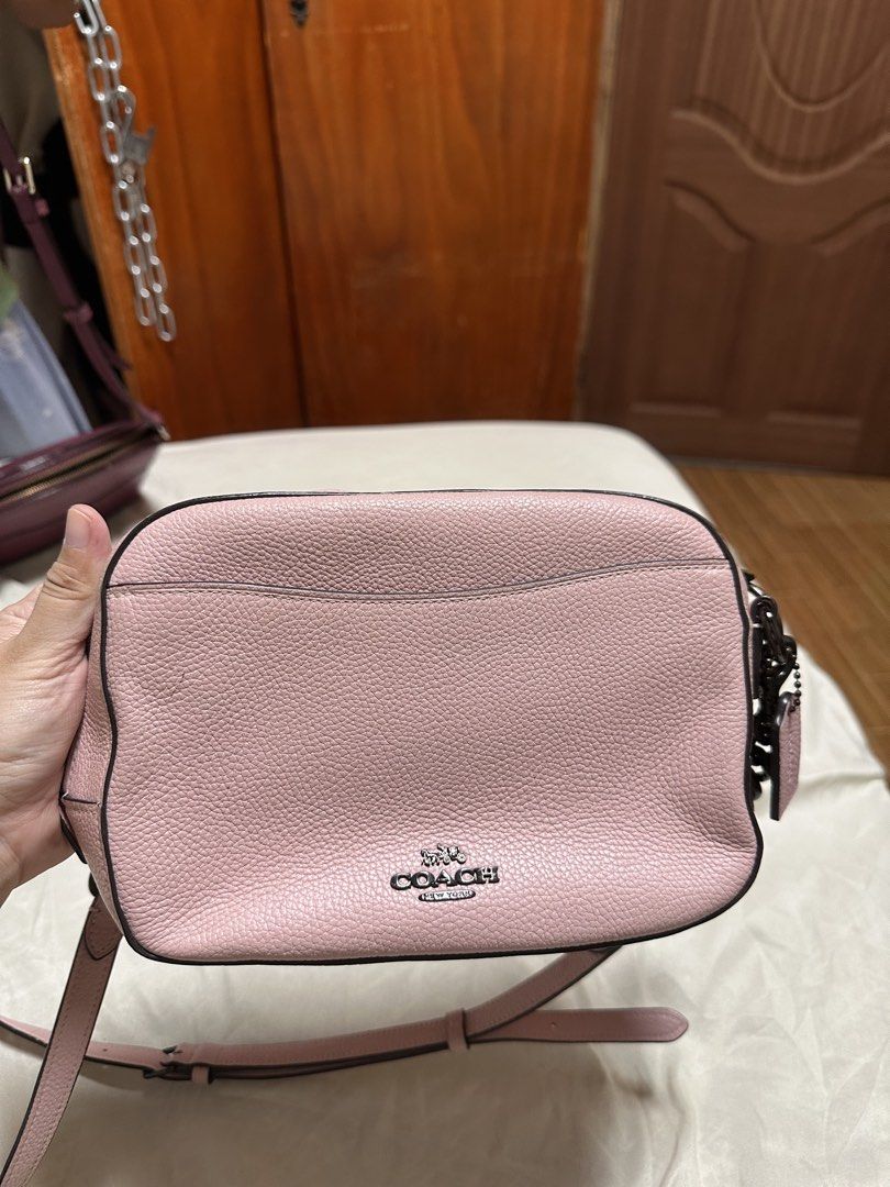 Coach Pink Pebbled Leather Crossbody Bag (Category: Cross-body Bags) located in Cotabato. Submitted by pawpaw1027 (Listing ID 1462363251, Image 1). Description: - Coach crossbody bag - Pretty pink pebbled leather - Zipper closure - Adjustable strap - Perfect everyday bag.