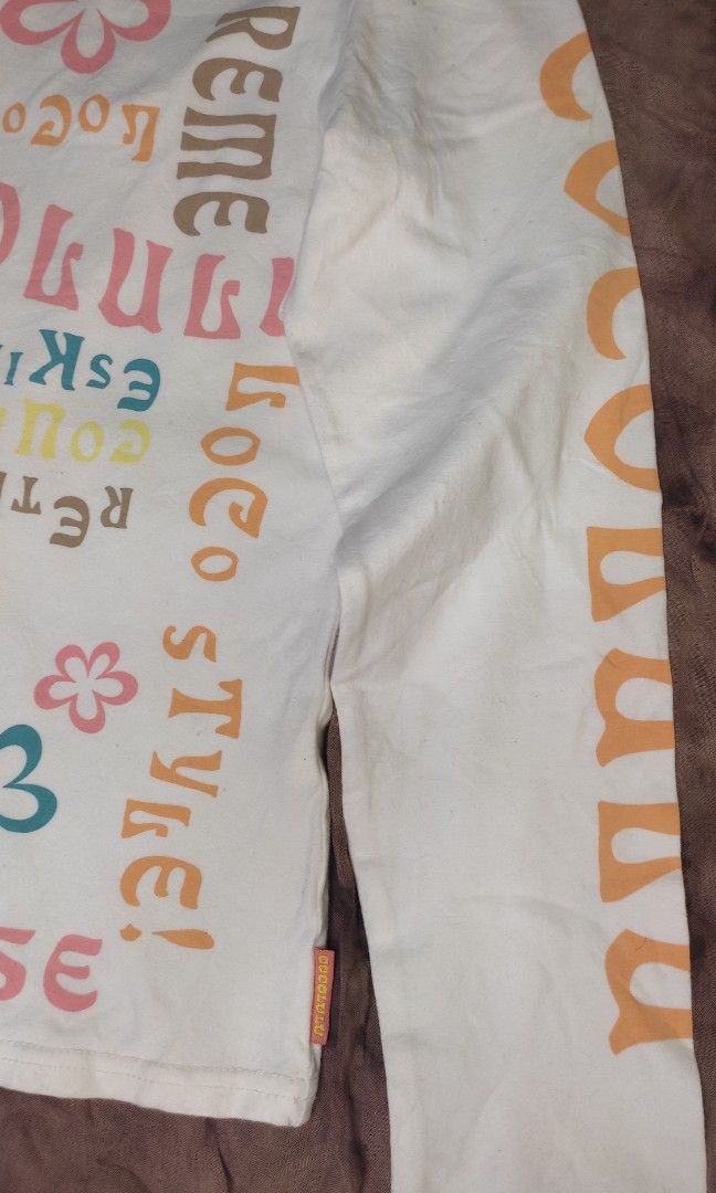 Coco Lulu printed long sleeve (Category: Longsleeves) located in Manila. Submitted by woaannn (Listing ID 1462334747, Image 2). Description: -Size Small-Large -no crack prints -like new condition.