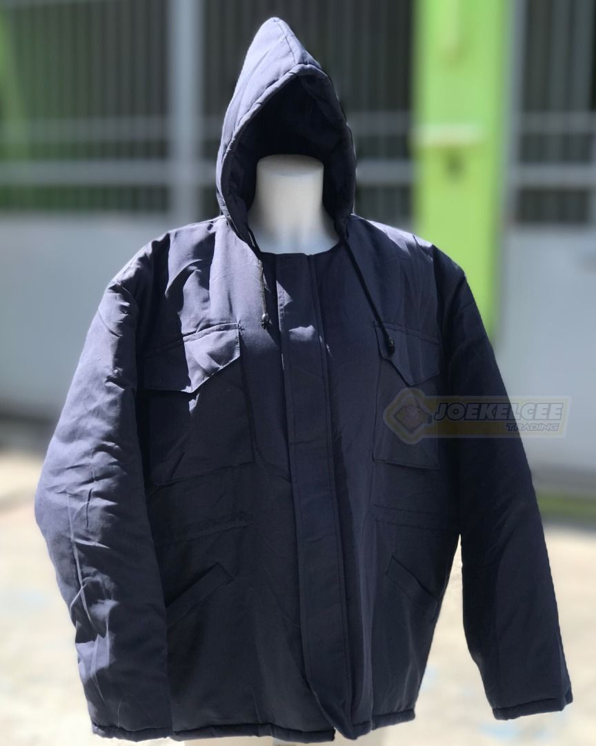 COLD STORAGE JACKET (Category: Coats, Jackets and Outerwear) located in Caloocan City. Submitted by Raincoat_supplier2020 (Listing ID 1462276835, Image 3). Description: FREEZER JACKET 170G PARKA COLOR: NAVY BLUE .