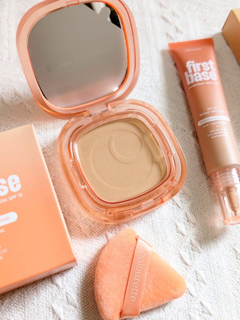 Colourette First Base and Blur Base Lazi (Category: Makeup) located in Pasig City. Submitted by jncvllnv (Listing ID 1462271514, Image 2). Description: RFS: Not my shade Bought 2nd week of Sept Swatched once (used brush) Puff unused Brandnew with boxes Get both for only P600.