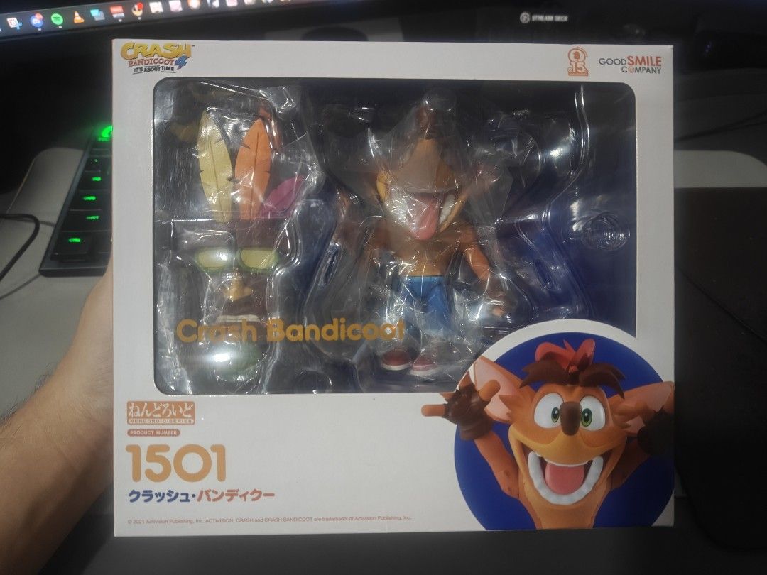 Crash Bandicoot Nendoroid Figure Set (Category: Figurines & Statues) located in Manila. Submitted by ssshhc (Listing ID 1462350870, Image 3). Description: Set Includes: Crash Bandicoot Nendoroid (1501) Crash Bandicoot Deluxe Edition (Headstart) Coco, Dr. Neo, Biker Crash, Retro Crash Regular (Headstart) Condition: Crash Nendoroid (BIB) The rest are sealed but packaging has wear.