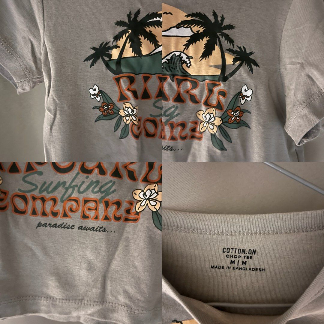 Cropped tee (Category: Shirts) located in Manila. Submitted by lovedbygela19 (Listing ID 1462264109, Image 2). Description: - never been used - super cropped - super nice sa beach trips ☀️.