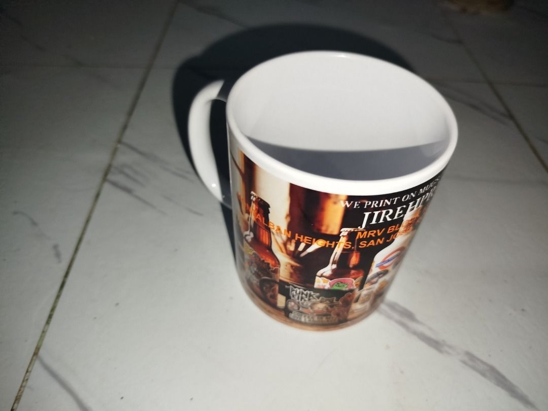 Custom Printed Mugs (Category: Coffee & Tea Tableware) located in Caloocan City. Submitted by deokledus (Listing ID 1462438103, Image 3). Description: - White ceramic mug with unique custom printing. - Ideal for enjoying coffee or tea. - Great as a unique gift or personal item..