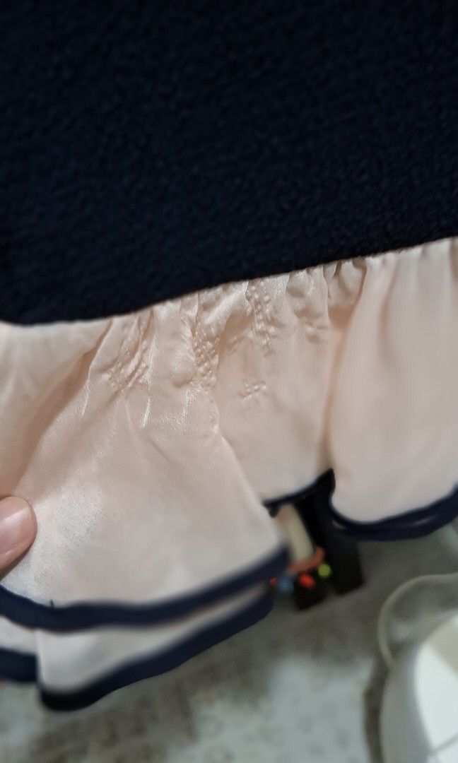 Dainty navy blue (Category: Babies & Kids Fashion) located in Quezon City. Submitted by thetetajabakes (Listing ID 1462386080, Image 3). Description: - preloved ( may gusot sa lace ) - outgrown clothes - RFS : Decluttering.