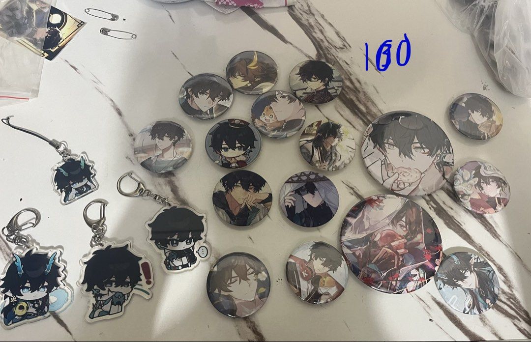 Dan Heng Set Pins & Keychains Honkai: Star Rail (Take all) (Category: Character Goods) located in Manila. Submitted by avenmylove (Listing ID 1462273473, Image 1). Description: hello! i am reselling some items right now. i am a student needing money so i have no choice but to sell some of my beloved items TT Dan Heng Set - ₱100 - customized pins 44mm (1.75 inches) 14 pieces (some are damaged) matte & glossy - customized pins 76mm (3 inches) 2 pie