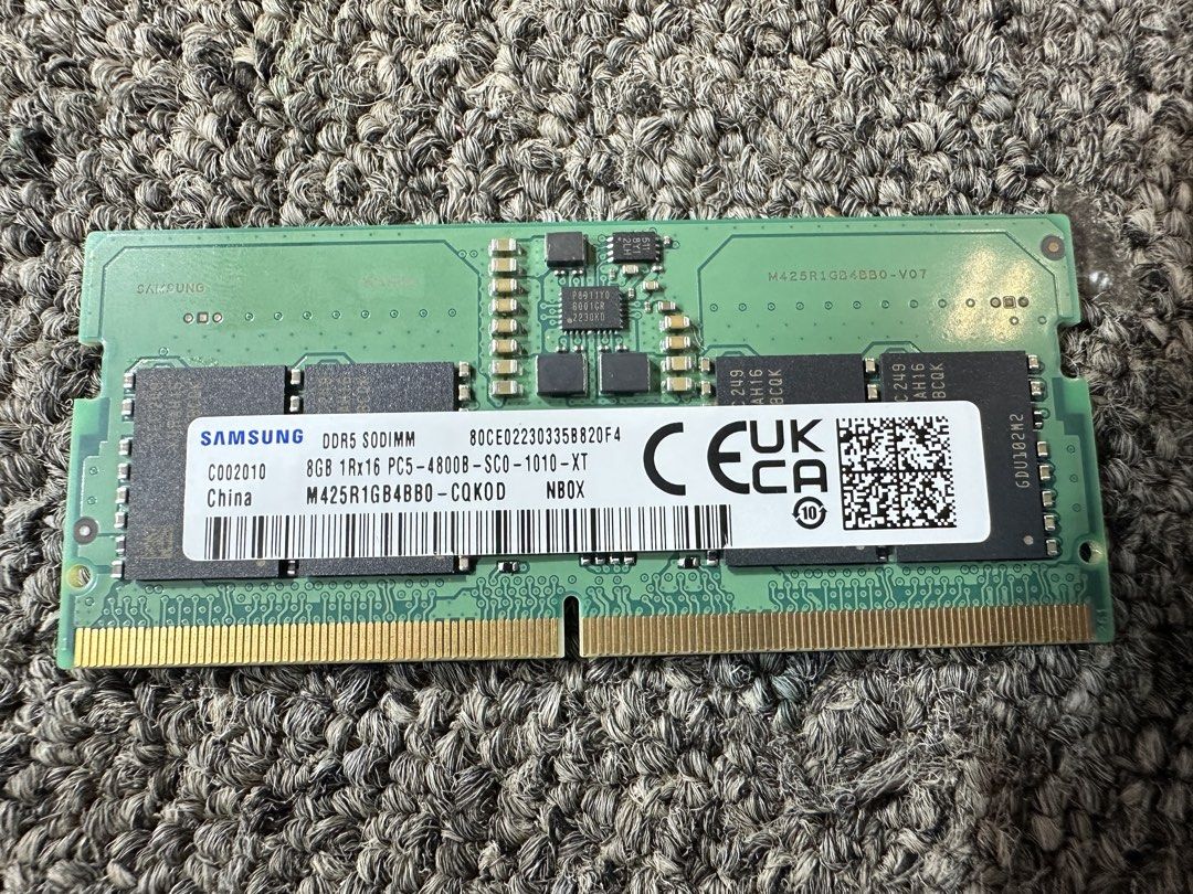 DDR5 SODIMM 8GB DDR5 4800MHz RAM （分類：手提電腦）位於 Hong Kong。 由 sctechhk 提交（商品編號 1462292310，圖片 1）。簡介： 。