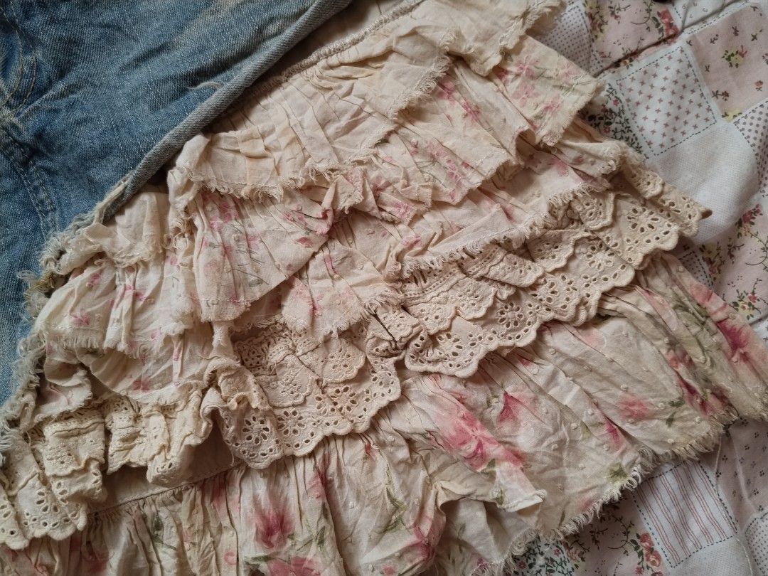 Denim Skirt (Category: Skirts) located in Cebu City. Submitted by thrift_with_anjel (Listing ID 1462422211, Image 2). Description: ❀.ೃ࿔Denim Skirt❀.ೃ࿔* 🌹Brand: REPLAY 🥀Flaw: small stain 🌸Waist: 28-30 🌸Lenght: 18 🌷Mine: 79(AU).