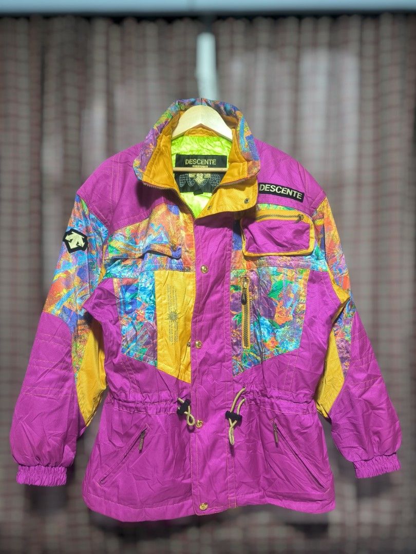 DESCENTE vintage ski jacket (Category: Coats, Jackets and Outerwear) located in Baguio. Submitted by katre_ff2600 (Listing ID 1462351301, Image 1). Description: Descente vintage 1980's or 1990's "competition" racing jacket. Neon colorblock. High-end Japanese skiwear brand..