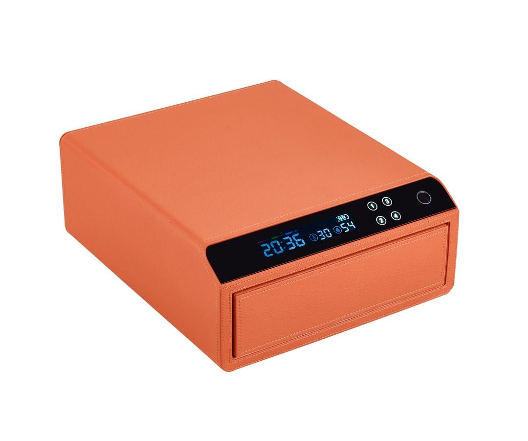 Digital Lock Jewelry Box with Drawer (Category: Accessory Holder, Box & Organizers) located in Makati City. Submitted by _sammyyy (Listing ID 1462384829, Image 2). Description: - Keep valuables safe and organized - Features a digital lock for enhanced security - Smooth-sliding drawer for easy access - Interior compartments for rings, necklaces, and accessories Measurements: 352mm Width x 405mm Depth x 150mm Height Material & Finishing: Steel, lea