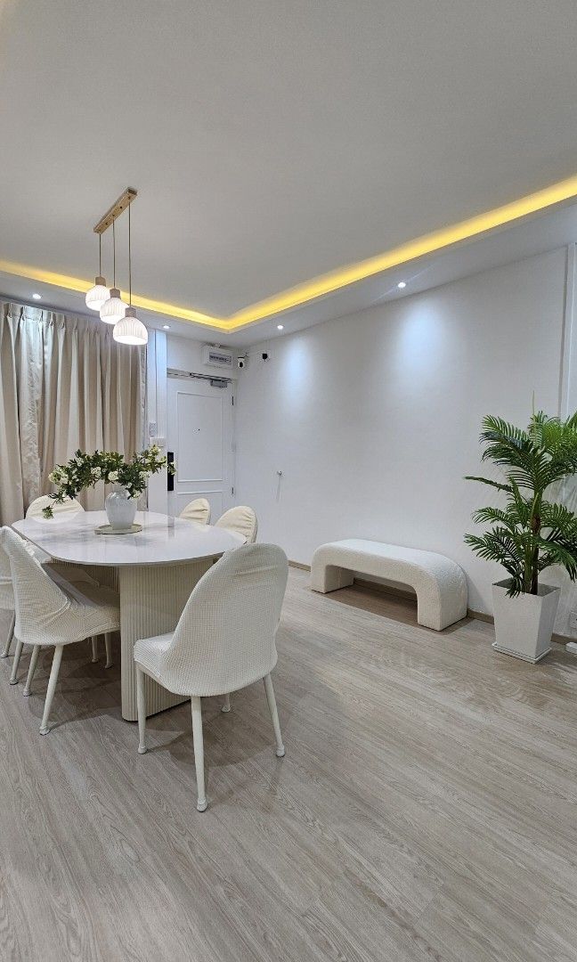 Dining table (Category: Tables & Sets) located in Singapore. Submitted by icequeennn (Listing ID 1462350440, Image 3). Description: Dining Table with 6 Chairs for Sale 💰 Original Price: $2,000+ (including delivery) 📏 Condition: As good as new Dimensions: Table length is 180cm, height is 75cm Selling our lovely dining set as we’re planning to upgrade to an 8–10 seater. No rush to sell — just open to serious buyers. 📸 All photos shown are taken 
