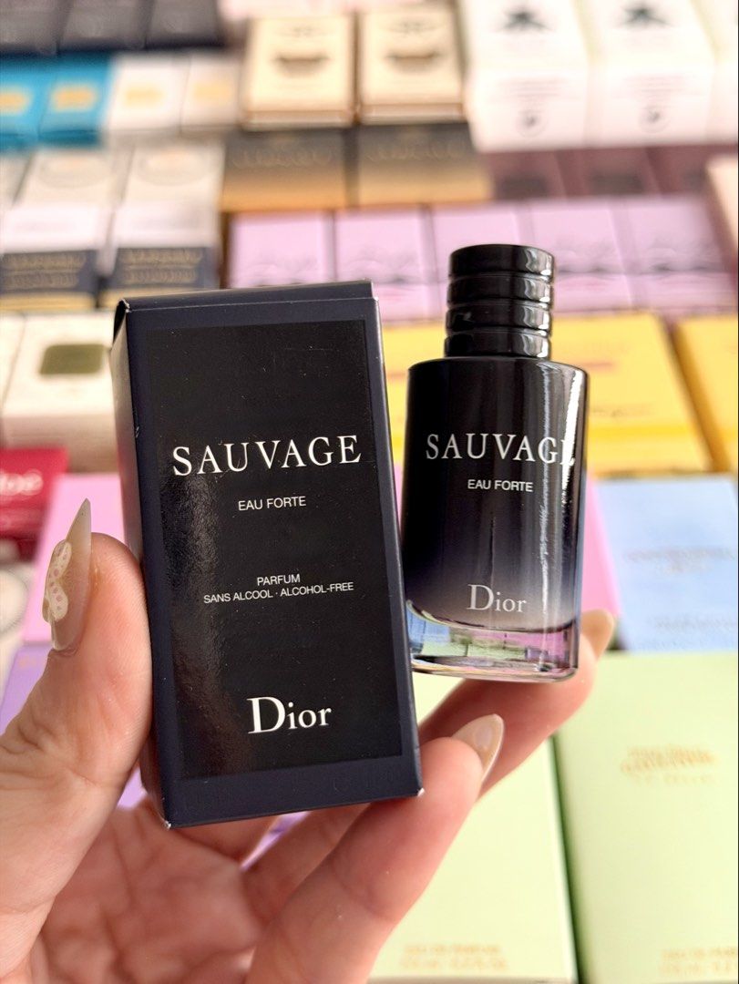 DIOR SAUVAGE “EAU FORTE” 10ML Mini Perfume (Category: Fragrance & Deodorants) located in Quezon City. Submitted by girlboss_mnl (Listing ID 1462425221, Image 1). Description: BRANDNEW | ONHAND 10ML MINI PERFUME RARE FIND.