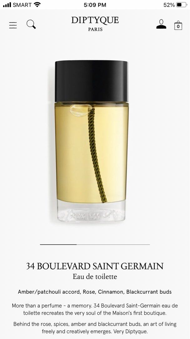 Diptyque 34 Boulevard Saint Germain (Category: Fragrance & Deodorants) located in Quezon City. Submitted by sheisdecluttering_now (Listing ID 1462346131, Image 3). Description: 10ml .