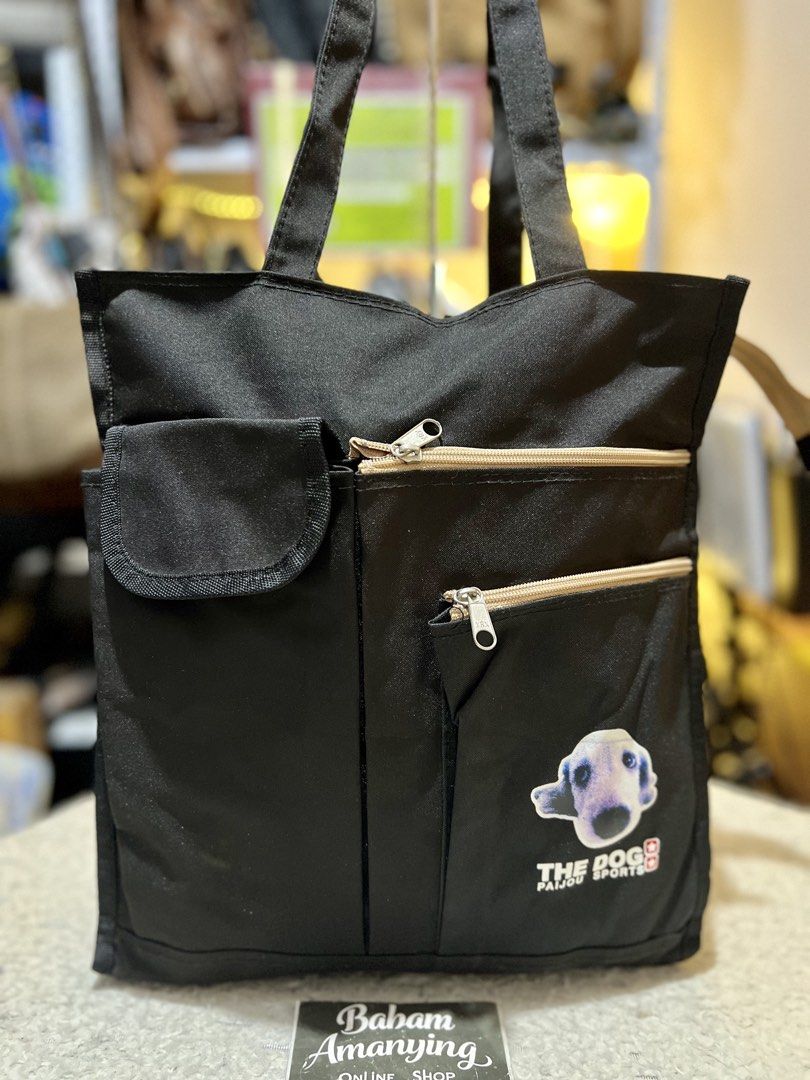 Dog Black Zipper Tote Bag (Category: Tote Bags) located in Rizal. Submitted by babamamanyingonlineshop (Listing ID 1462267728, Image 1). Description: .