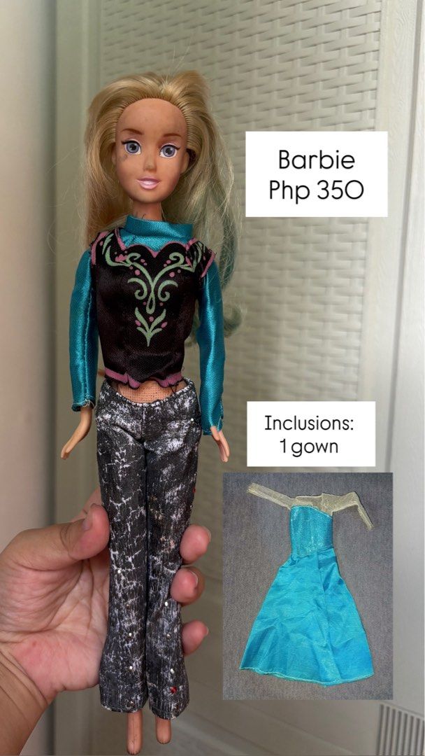 Dolls (Barbie, Pony, Bratz) (Category: Kids Toys) located in Quezon City. Submitted by piyayaaaaaa10 (Listing ID 1462439594, Image 3). Description: Letting go of personal collection Dolls: - Pony set (My Little Pony Equestria “Neon” Rainbow Rocks Fluttershy Doll, 4 small pony, 1 big pony, 2 pony dolls) - Php 800 - Winter Barbie - 350 - Barbie Beach Set (Doll, 1 corset, 3 clothes) - 300 - Barbie set (Doll, 2 sets frozen themed clothes) - 350 - Vin