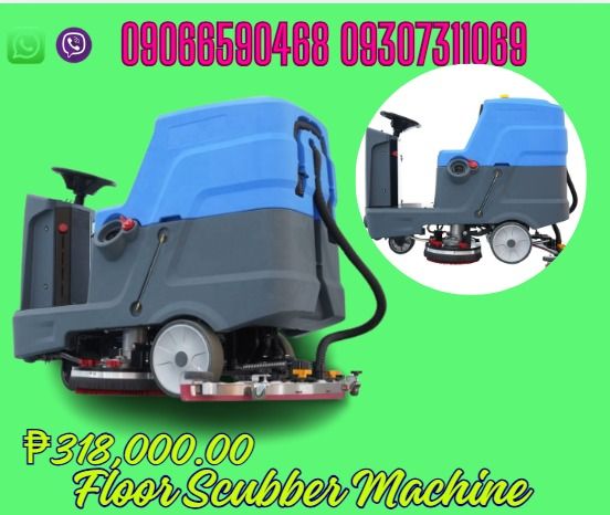 Double Brush Ride on Floor Scrubber Machine (Category: Looking For) located in Caloocan City. Submitted by chrisultim10753 (Listing ID 1462319713, Image 1). Description: Ride-On Industrial Floor Scrubber Cleaning Machine for Home Hotels and Restaurants PHP318,000.00 Voltage:24V/135AH Scrubbing Width:1030mm Brush Width:350mm*2 Work efficiency:4500 ㎡/h Brush Motor:550w Drive Motor:500w Ametek Sucker Motor:500w Lift Motor:100w*2 Clear Water Tank:80L