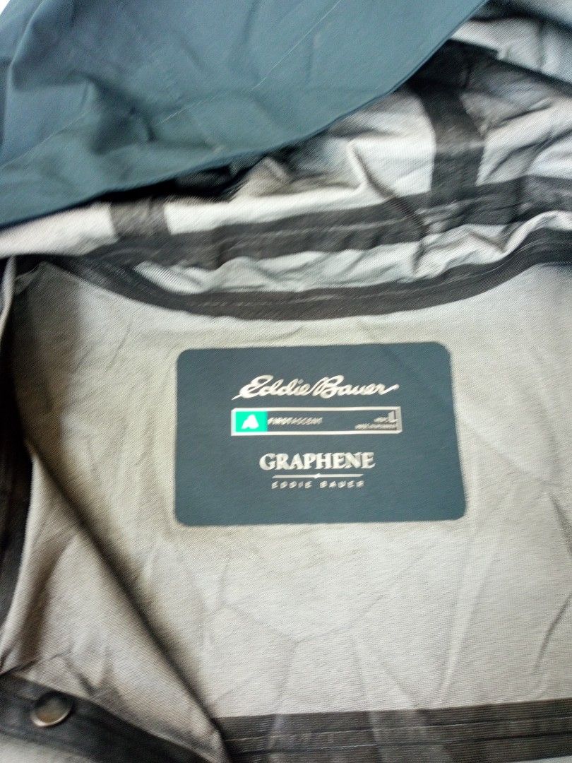 Eddie Bauer First Ascent Graphene StormRepel Jacket (Category: Coats, Jackets and Outerwear) located in Liloan. Submitted by dnznoon31 (Listing ID 1462376708, Image 2). Description: - Eddie Bauer First Ascent Jacket - Color: Dark Blue/Teal - Features Graphene and StormRepel Technology - Hooded Design - Brand New with Tags Attached - Ideal for Outdoor Adventures.
