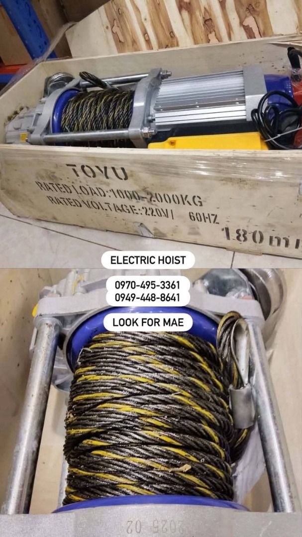 ELECTRIC HOIST (Category: Construction Tools & Equipment) located in Manila. Submitted by krissa14 (Listing ID 1462270638, Image 1). Description: DO YOU NEED TOOLS AND EQUIPMENT? Well, we got you covered here at DFORTE CONSTRUCTION! 👷‍♀️ We offer plenty of different tools and equipment in best quality! ✅✅ 📍Mayhaligue St 1154, 1012 Manila, Philippines DFORTE CONSTRUCTION .