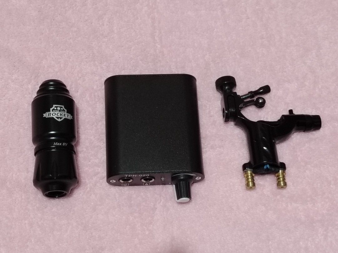Electric Tattoo Machine Kit (Category: Craft Supplies & Tools) located in Manila. Submitted by rollysuela09206 (Listing ID 1462377037, Image 3). Description: - Complete tattoo kit ready for use - Includes Rocket tattoo machine - Power supply and foot pedal included - Assorted tattoo needles and cartridges - Tattoo ink included - All necessary cables and adapters provided.