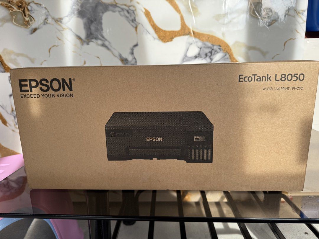 EPSON ECOTANK L8050 (Category: Printers, Scanners & Copiers) located in Quezon City. Submitted by anchored.qc (Listing ID 1462337147, Image 1). Description: STEAL PRICE ‼️ Brand new EPSON L8050 ECOTANK Printer Never been used Only opened the box for checking 6 pcs EPSON Original ink ID TRAY INCLUDED SHIPPING FEE C/O Buyer Location : Sorsogon RFS : Change of plan, unload to reload.