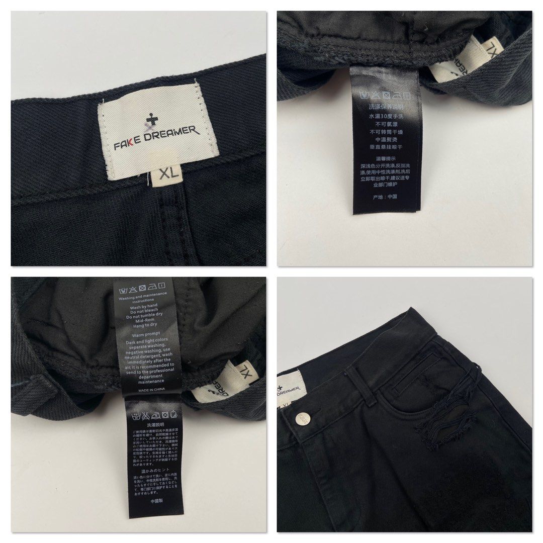 Fake Dreamer (Category: Jeans) located in Manila. Submitted by draftdrops (Listing ID 1462282947, Image 2). Description: Distress design and excellent condition Waistline :35 Length:43.