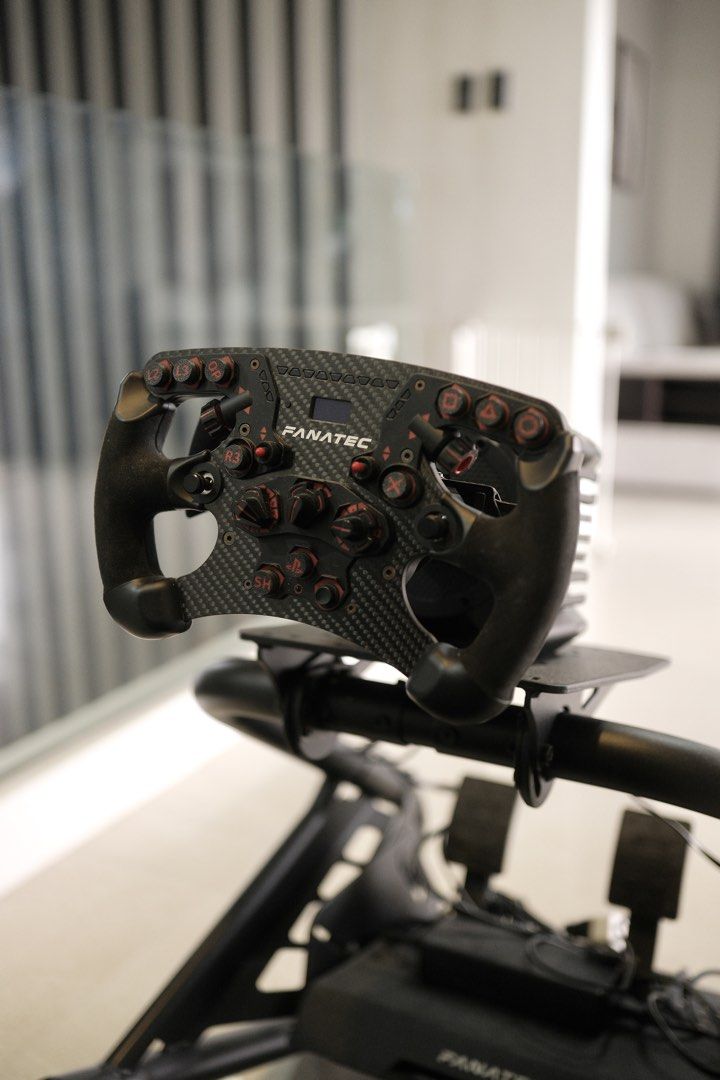 Fanatec racing simulator (Category: Controllers) located in Lipa City. Submitted by jopo090 (Listing ID 1462273833, Image 2). Description: Fanatec DD Pro Wheelbase (8 Nm) Boost Kit 180 Clubsport Steering Wheel with magnetic shifters CSL Elite Pedal V2 complete with clutch Playseat Trophy RFS: no play time 😞 Location: lipa, batangas.