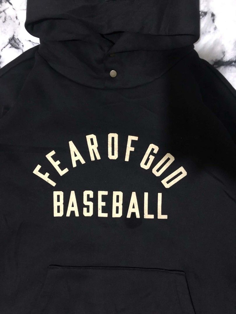 Fear Of God Baseball (Category: Coats, Jackets and Outerwear) located in Valenzuela. Submitted by nk_thriftshop (Listing ID 1462438228, Image 2). Description: Dimes: 24x26 Issue:last pic Color Rate: 10/10 Condition: 10/10.