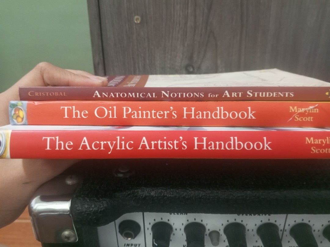 Fine Art Books (Prices on the Description) (Category: Textbooks) located in Manila. Submitted by _iannyyy (Listing ID 1462337285, Image 1). Description: Perfect for art students and enthusiasts. ₱185 'Anatomical Notions for Art Students' by Bonifacio N. Cristobal [SOLD] ₱185 'The Oil Painter's Handbook' by Marylin Scott ₱200 'The Acrylic Artist's Handbook' by Marylin Scott [SOLD] - Bought each of them at NBS for ₱200+. - SF not included. Conditio