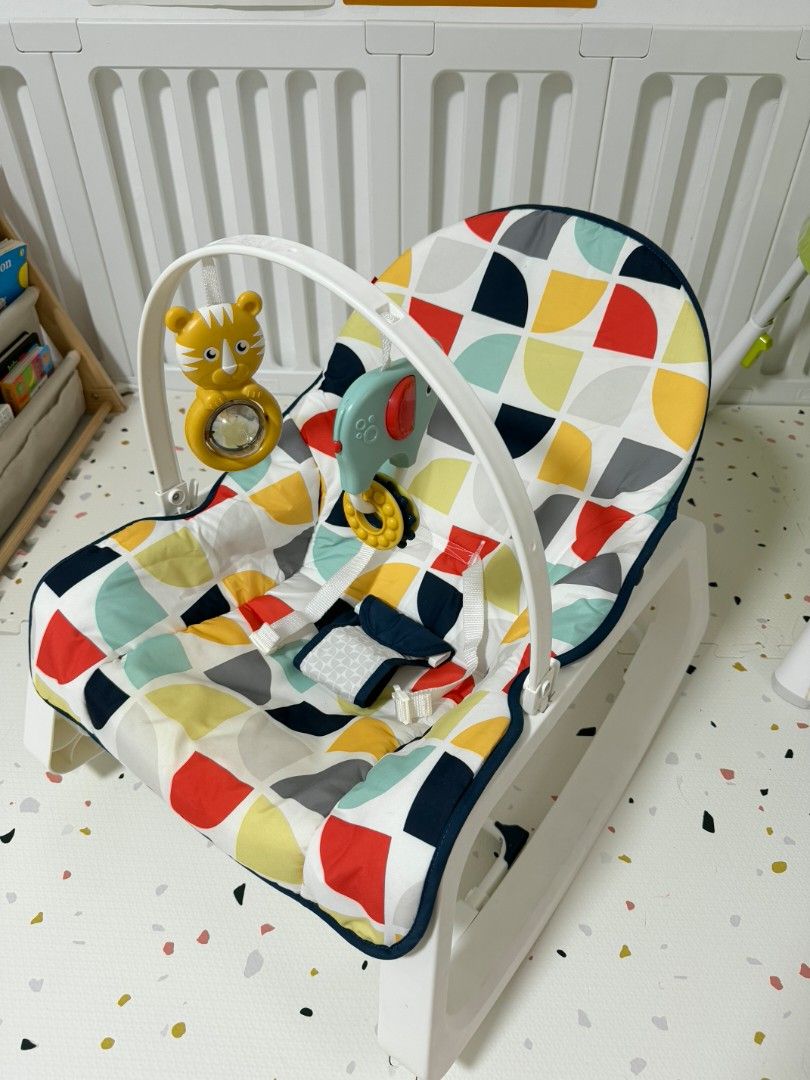 Fisher Price Rocking Chair (Category: Other Kids Furniture) located in Cavite. Submitted by aaron112 (Listing ID 1462343280, Image 1). Description: Fisher Price Rocking Chair * Declutter sale * Slighty used * No issue, brand new quality * Comes with box and complete accessories Price: 2,000.