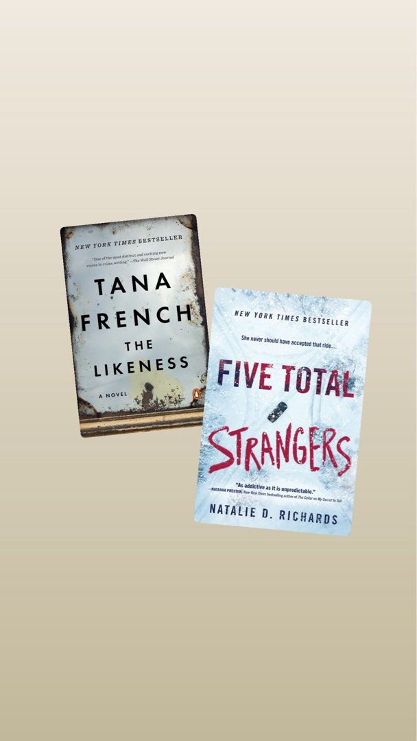Five Total Stranger Thriller Bundle (pm for more pics) (Category: Storybooks) located in Quezon City. Submitted by jamzx_17 (Listing ID 1462429725, Image 1). Description: The Likeness & Five Total Strangers- 420.