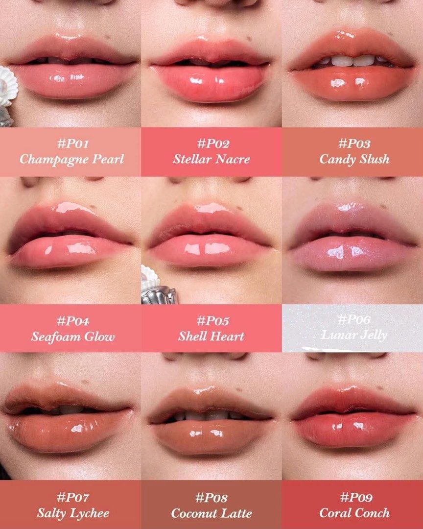 FLOWER KNOWS SHELLS JEWEL COLLECTION LIP GLAZE (Category: Makeup) located in Taguig. Submitted by cattydeclutters (Listing ID 1462307119, Image 2). Description: 500 each shades available: P08 P03 P04 P05.