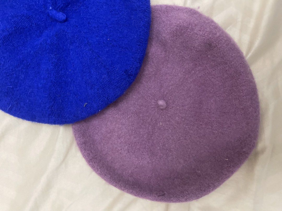 [FOR TAKE ALL] BERET HATS (Category: Hats & Beanies) located in Concepcion. Submitted by wowsinigangmix (Listing ID 1462413745, Image 2). Description: WOOL AND SUEDE BERET HATS VARIOUS COLORS STANDARD SIZE WOOL BERETS WERE NEVER USED SUEDE BERET IS IN GOOD CONDITION PRICE IS FOR THREE.