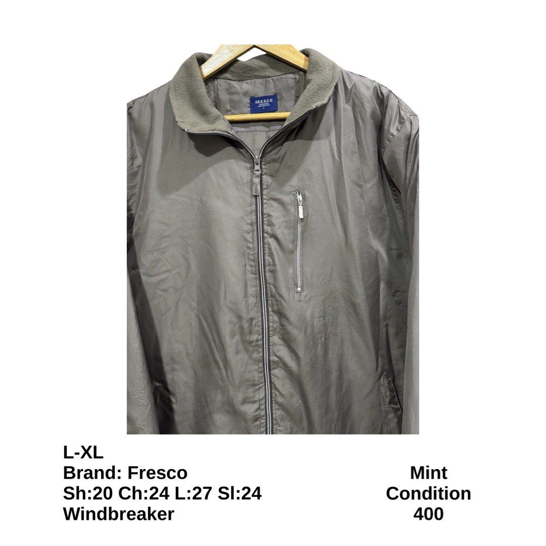 Fresco Windbreaker Jacket (Category: Coats, Jackets and Outerwear) located in Bulacan. Submitted by rlemonfashionshop (Listing ID 1462417997, Image 2). Description: Premium Class Quality Items. Actual Item on Photo with Good/Mint Condition. Message us for inquiries, more information and confirmation. Wash before wearing. Thank you so much..