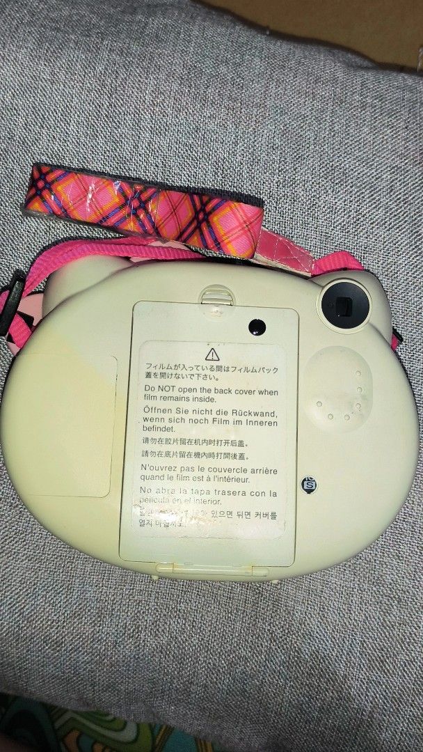 Fujifilm Instax Mini Hello Kitty Camera (Category: Cameras) located in Manila. Submitted by chiio_o (Listing ID 1462270017, Image 2). Description: FUJIFILM INSTAX MINI HELLO KITTY —PINK CONDITION: • Nakatambak lang, hindi na nagagamit • Haven't used or checked it in a while, so current functionality is untested • Battery slot needs cleaning • Please refer to the actual photos for the exact condition INCLUSIONS: • Instax Mini Hello Kitty Camera • 