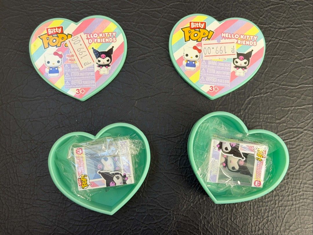 Funko Hello Kitty & Friends Bitty Pop (Category: Designer & Blind Box Toys) located in Manila. Submitted by idrax (Listing ID 1462365059, Image 1). Description: Funko Hello Kitty & Friends Bitty Pop - Kuromi Item is still in sealed bag, only opened outer plastic. wtt to hello kitty, badtzmaru, keroppi.
