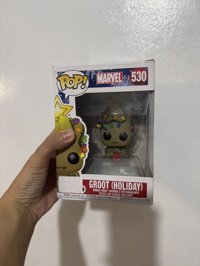 Funko Pop Marvel 530 Groot (Holiday) Bobble-Head (Category: Designer & Blind Box Toys) located in Santa Ana. Submitted by tokiotokio (Listing ID 1462383795, Image 1). Description: - Funko Pop! Marvel 530 Groot (Holiday) - Festive holiday version of Groot PM FOR DETAILS ❌ NO TO JOY RESERVERS ❌NO RUSHING ❌ STRICTLY NO COD 🚚 LBC or J&T - COP, DOOR TO DOOR DELIVERY, LALAMOVE WITHIN PAMPANGA AREA ONLY ✅ PAYMENT FIRST, SF CARE OF BUYER 💰 MOP - GCASH 