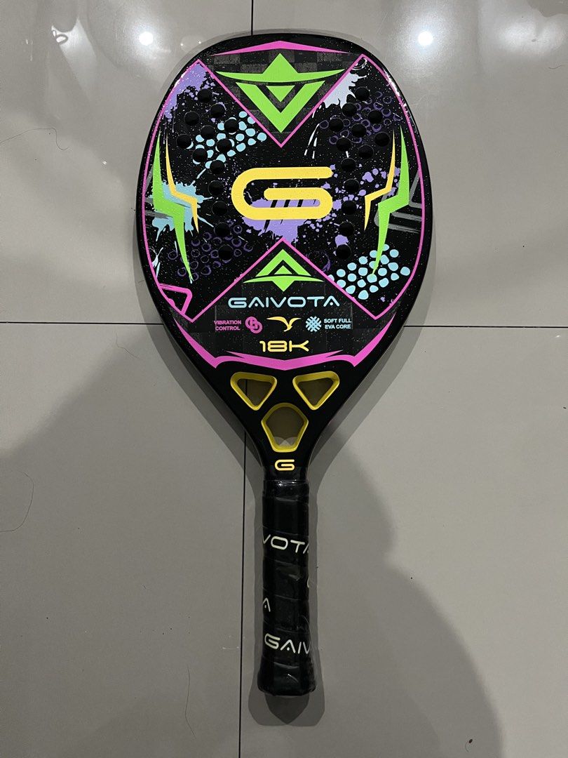 GAIVOTA 18K Beach Racket - Yellow (Category: Racket and Ball Sports) located in Cainta. Submitted by jnr_eshop (Listing ID 1462349460, Image 1). Description: - GAIVOTA High-End 18k Beach Racket - Stylish Pink Design with Cool Graphics - Comes with a Protective Racket Bag - Ready for Immediate Shipping.