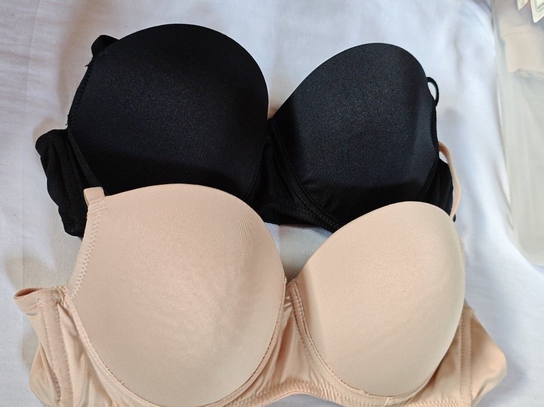 Gigi Amore Bras (Black & Nude) - Size 36A (Category: Undergarments & Loungewear) located in Paranaque City. Submitted by anonymoosh (Listing ID 1462272231, Image 1). Description: Two Gigi Amore bras, black and nude, size 36A. Padded for shape, underwired with adjustable straps. Perfect everyday essentials. Buy both for a great price! 200 take all good as new used once / twice rfs, doesnt like wired bras loc paranaque .