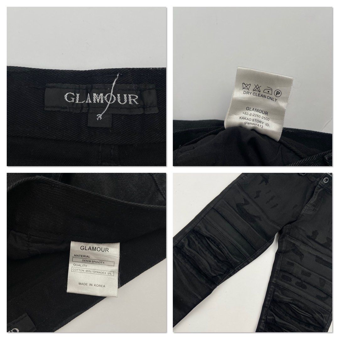 Glamour (Category: Jeans) located in Manila. Submitted by draftdrops (Listing ID 1462282505, Image 3). Description: Moto-inspired design with textured front and excellent condition Waistline :32 Length:37 .