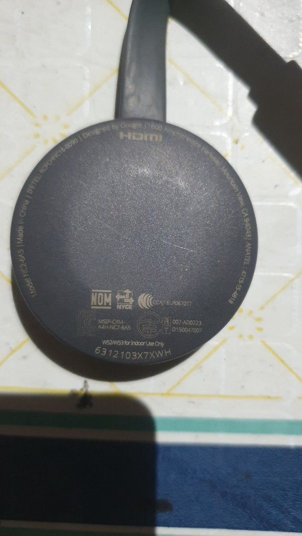 Google Chromecast W2S2/W53 HDMI Streaming Device (Category: Other Accessories) located in Cebu City. Submitted by gelmarbrig15075 (Listing ID 1462434924, Image 3). Description: - Google Chromecast streaming device (Model W2S2/W53) - Connects directly to your TV's HDMI port - Perfect for streaming your favorite content - Effortless setup: Plug in and connect to Wi-Fi - Compact and portable design.