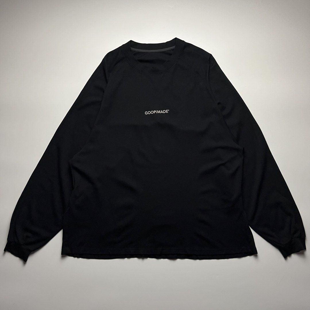 GOOPiMADE Sci-Fi City L/S Tee (Category: Tshirts & Polo Shirts ) located in Manila. Submitted by streetsavvy (Listing ID 1462397615, Image 2). Description: GOOPiMADE Sci-Fi City L/S Tee Size: 2 Width: 24” Length: 27” Shoulder: Sleeve Length: Hem: 26” Measured in Inches Condition: Excellent condition No flaw Made in Hong Kong.