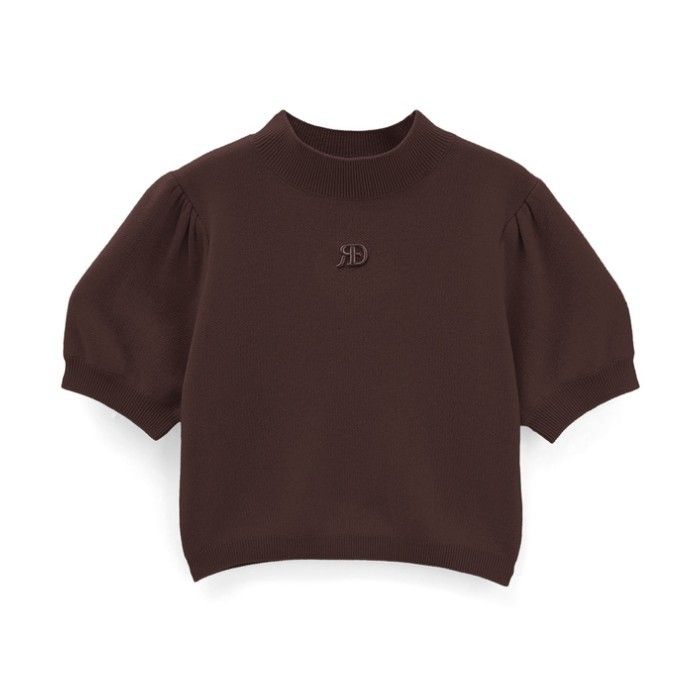 GRL Logo embroidered half-sleeve short knit top (Category: Blouses) located in Santa Rosa. Submitted by bellesdreamph (Listing ID 1462437549, Image 1). Description: GRL Logo embroidered half-sleeve short knit top This top is made from a soft knit fabric for a comfortable fit. The moderately high neckline adds an elegant touch. While basic in design, the logo embroidery on the chest gives it a sophisticated look. The short length slims the overall