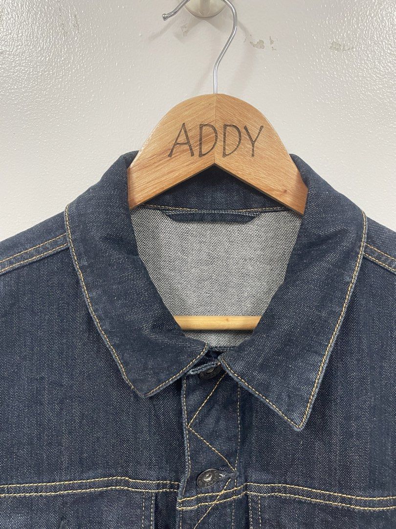 GU Denim Jacket (Category: Coats, Jackets and Outerwear) located in Mexico. Submitted by addyshane78413 (Listing ID 1462304173, Image 3). Description: GU Denim Jacket Color: navy Medium on tag W:19 L: 23 MOP: Gcash ✅ Mine Now, Pay Now ✅ First to Pay, Gets the Item ❌No rush shipping 📍 PAMPANGA Courier: JnT 🚚🚚 PM 💌💌 .