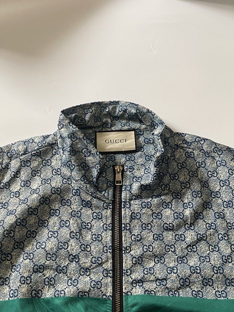 Gucci GG-tech Taffeta Track Jacket (Category: Coats, Jackets and Outerwear) located in Manila. Submitted by finofindthisart (Listing ID 1462353679, Image 3). Description: Length 26 Width 24 Measured it by inches P1499 Issue: N/A This is a pre-loved/thrifted items and may show minor signs of issue due to its vintage nature. Kindly manage expectations. No refunds or exchanges will be accepted. 📍Pasay City DM for inquiries..