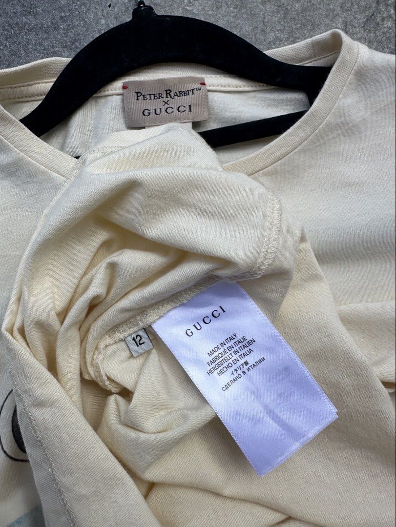 GUCCI x PETER RABBIT - Kids Shirt (Category: Shirts) located in Cavite. Submitted by hand.picked (Listing ID 1462373711, Image 3). Description: GUCCI x PETER RABBIT - Kids Shirt Size: 12 also Fit XSmall Womens Dimension: 17” Width / 22” Length Condition: Excellent AUTHENTIC.