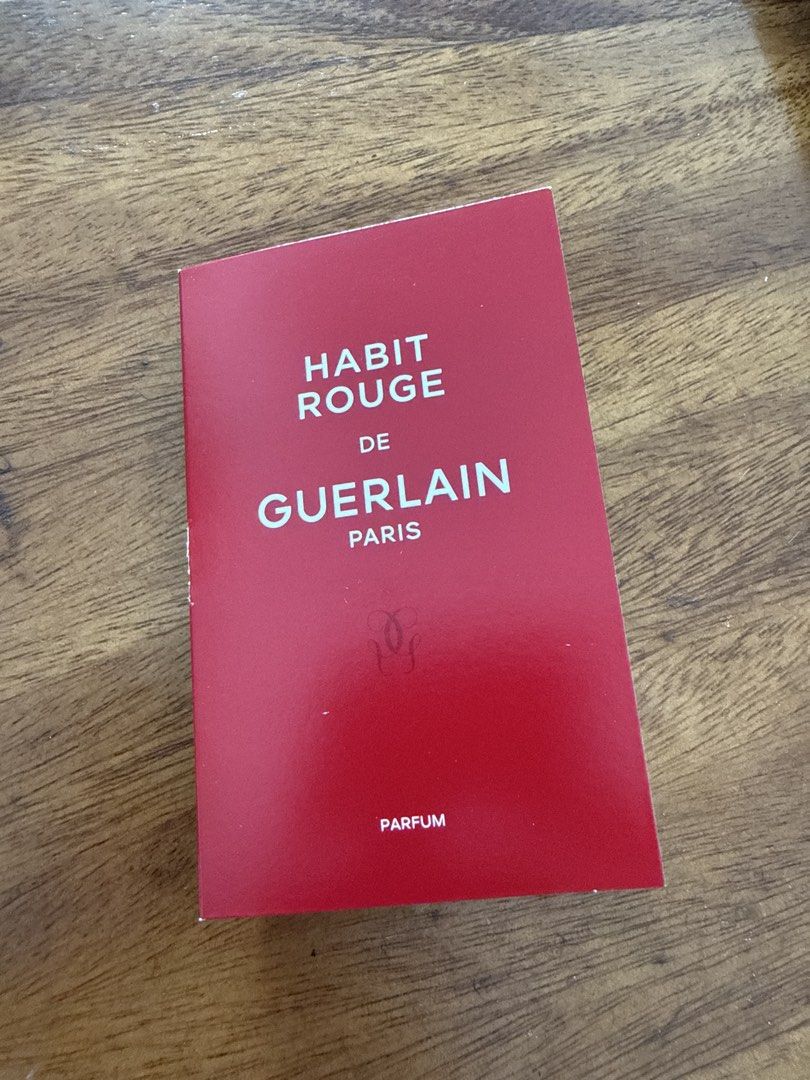 Guerlain Habit Rouge Parfum Sample, 1ml (Category: Fragrance & Deodorants) located in Quezon City. Submitted by maximillian.declutters (Listing ID 1462302464, Image 1). Description: - Guerlain Habit Rouge De Parfum sample - Ideal for experiencing the fragrance before committing to a full bottle - Compact and portable for on-the-go scent testing.