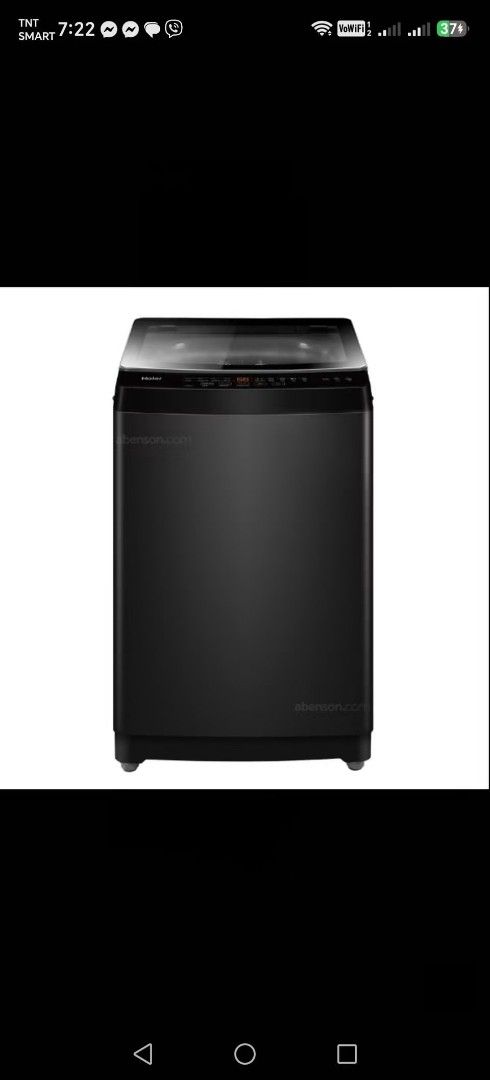 Haier Top Load Washing Machine - Black (Category: Washing Machines and Dryers) located in Manila. Submitted by ralf015 (Listing ID 1462380130, Image 2). Description: - Haier Top Load Washing Machine - Color: Black - Capacity: 9.5kg - Digital Control Panel - Multiple Wash Programs - Transparent Lid - Ideal for everyday laundry FS: HAIER 9.5kgs Fully Automatic Washing Machine Inverter Direct Drive Motor. Newly Purchased Never been Used. Reason for 