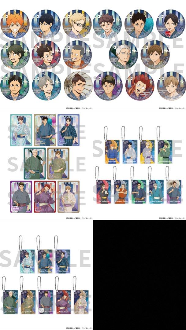 Haikyu!! Week 2026 Goods (Category: Raw Singles) located in Quezon City. Submitted by _otakumd (Listing ID 1462431537, Image 2). Description: [PRE-ORDER] Haikyu!! Week 2026 Goods Can Badge Karasuno Ver (9 types) - PHP 3650 Can Badge Other Sendai Schools Ver (8 types) - PHP 3240 Clear Card Other Sendai Schools Ver (8 types) - PHP 1620 Acrylic Block Keychain Karasuno Ver (9 types) - PHP 4560 Acrylic Block Keychain Other Sendai Schools Ver (8 types)