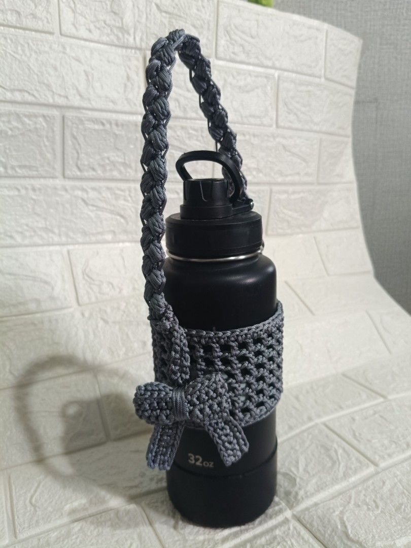 Handmade Crochet Tumbler Holder with Strap (Category: Water Bottles & Tumblers) located in Cavite. Submitted by j_creations18 (Listing ID 1462263154, Image 3). Description: 🩶 Handmade with care 🎀 Cute bow detail for a stylish look 🥤 Fits most standard tumblers and water bottles 👜 Lightweight, durable, and reusable ✨ Perfect for everyday use or as a thoughtful gift Stay hydrated and fashionable wherever you go with this one-of-a-kind handmade 