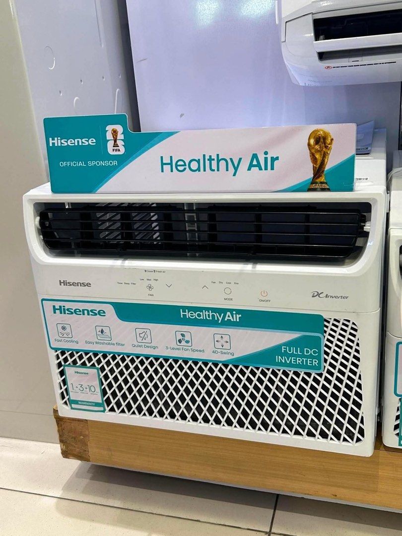 HISENSE WINDOW TYPE INVERTER AIR CONDITIONER (Category: Air Conditioning and Heating) located in Quezon City. Submitted by maryann5721 (Listing ID 1462415885, Image 1). Description: HISENSE WINDOW TYPE INVERTER AIR CONDITIONER Aw-09tr5rf Srp 30,995 Cash 17,000 Aw-12tr5rf Srp 32,995 Cash 19,500 Brand new and sealed with warranty and receipt 7 days replacement on factory defect only provided it was checked by Hisense's authorized technician and wit